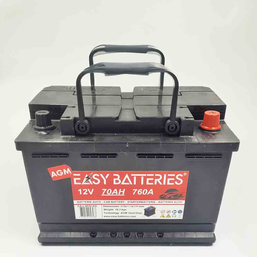 Batterie pour voiture 70 AH Easy Batteries AGM