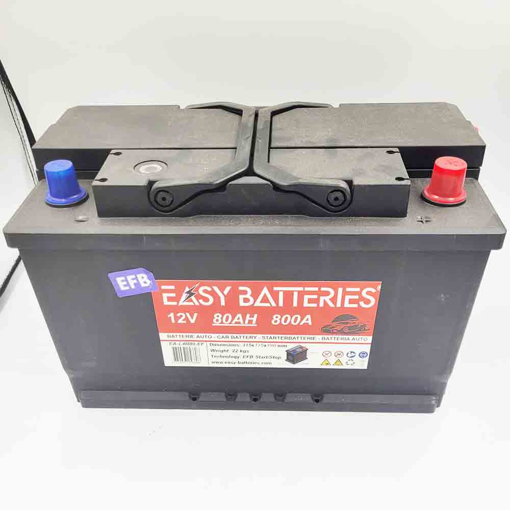 Batterie voiture 80 AH 12V EFB - Easy Batteries