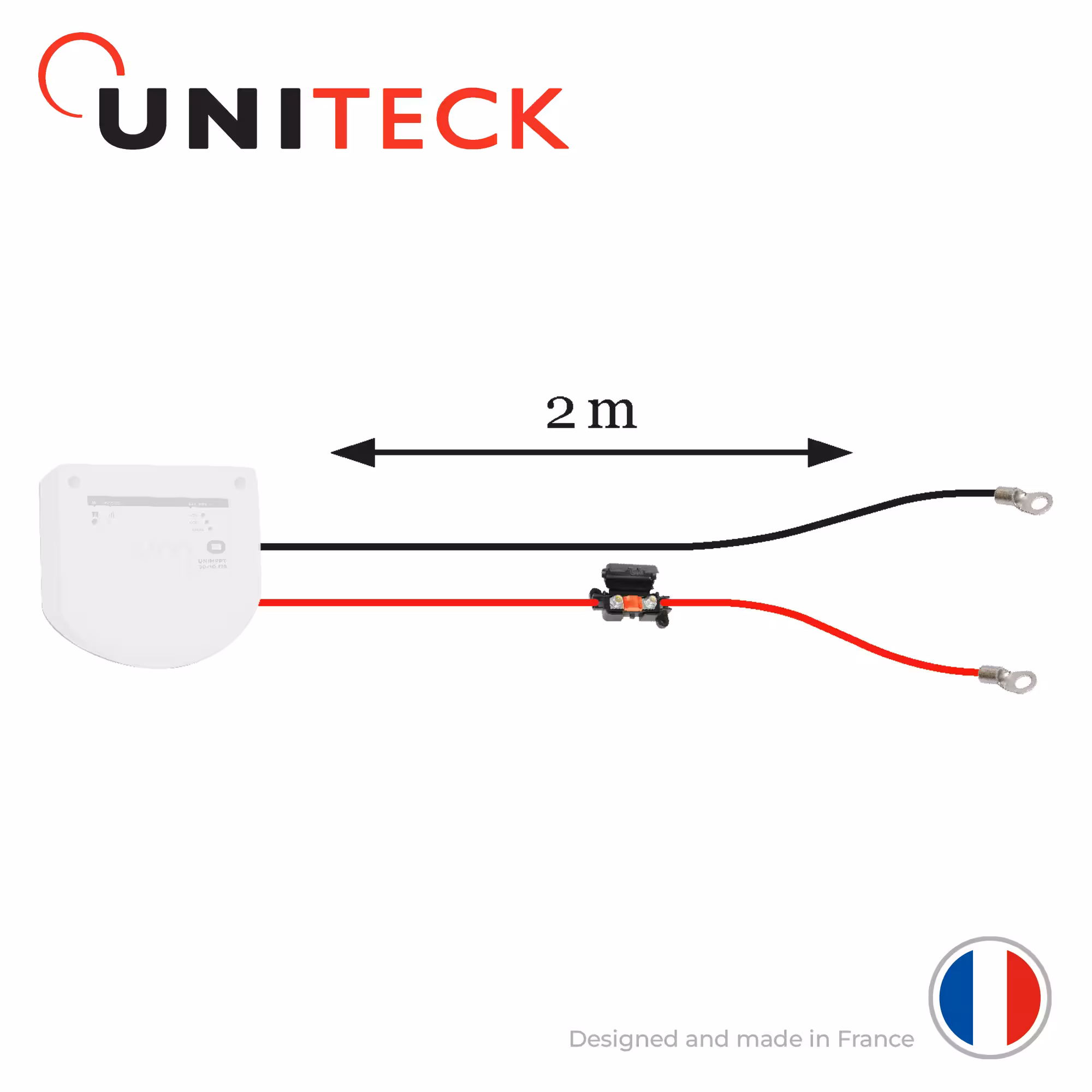 Kit Connexion Batterie 6.2m - Câble 6mm²- 2x2m + kit protection fusible + cosses M8