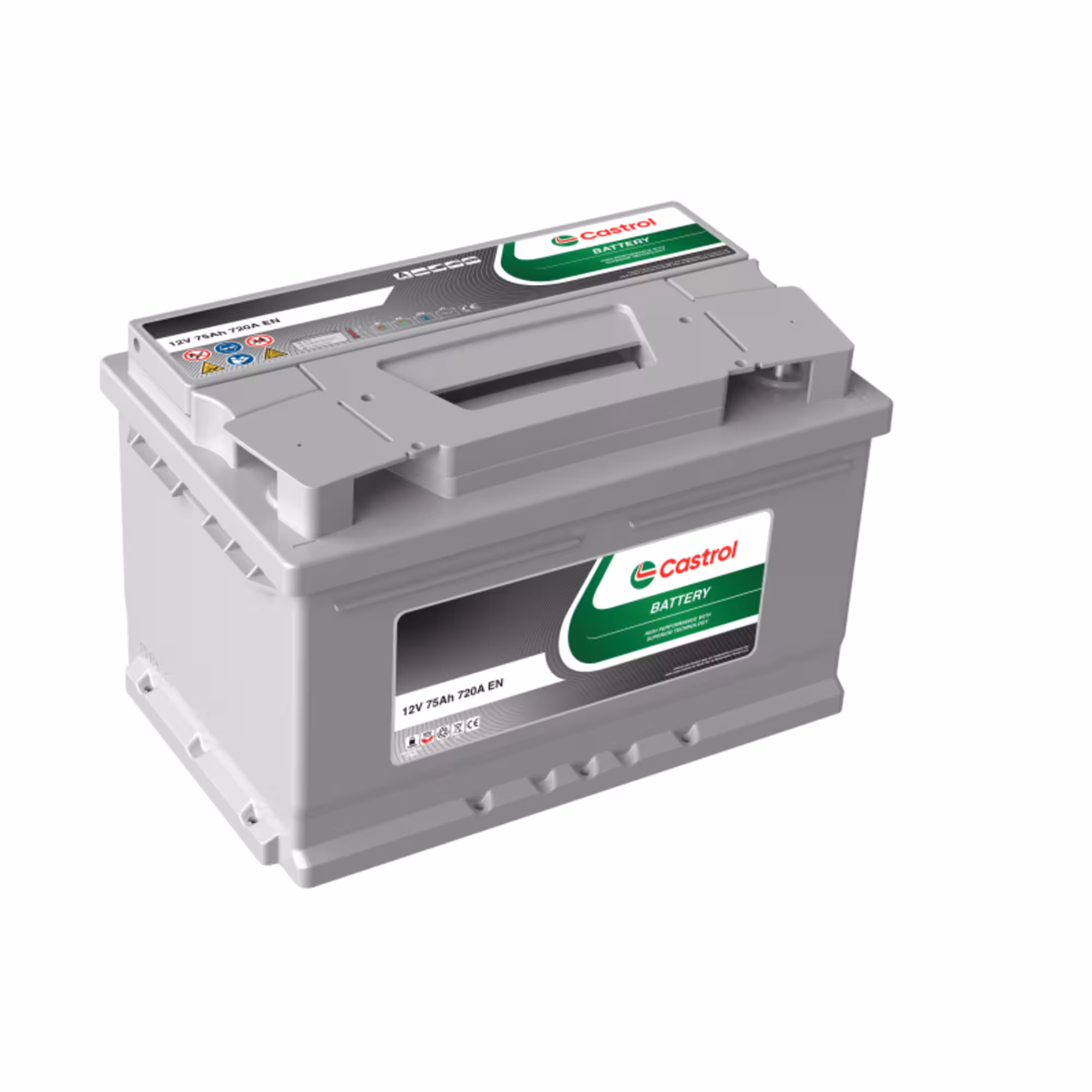 Batterie Castrol Voiture 12V 75Ah 720A Taille Basse