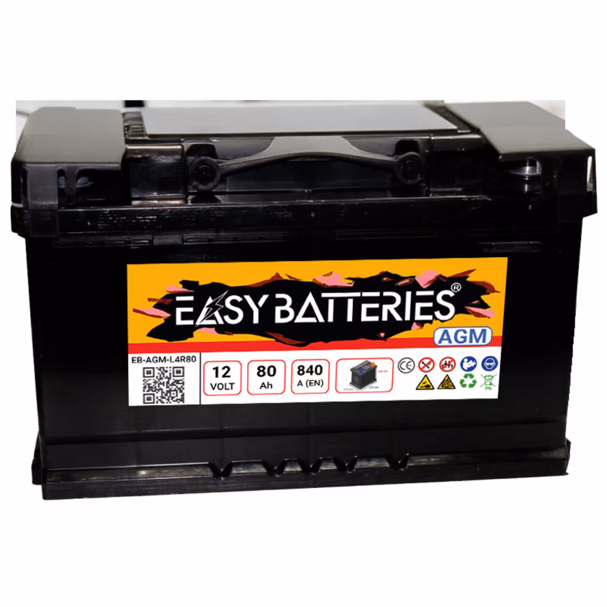 Batterie voiture start stop easy batteries eb agm l4r80 1