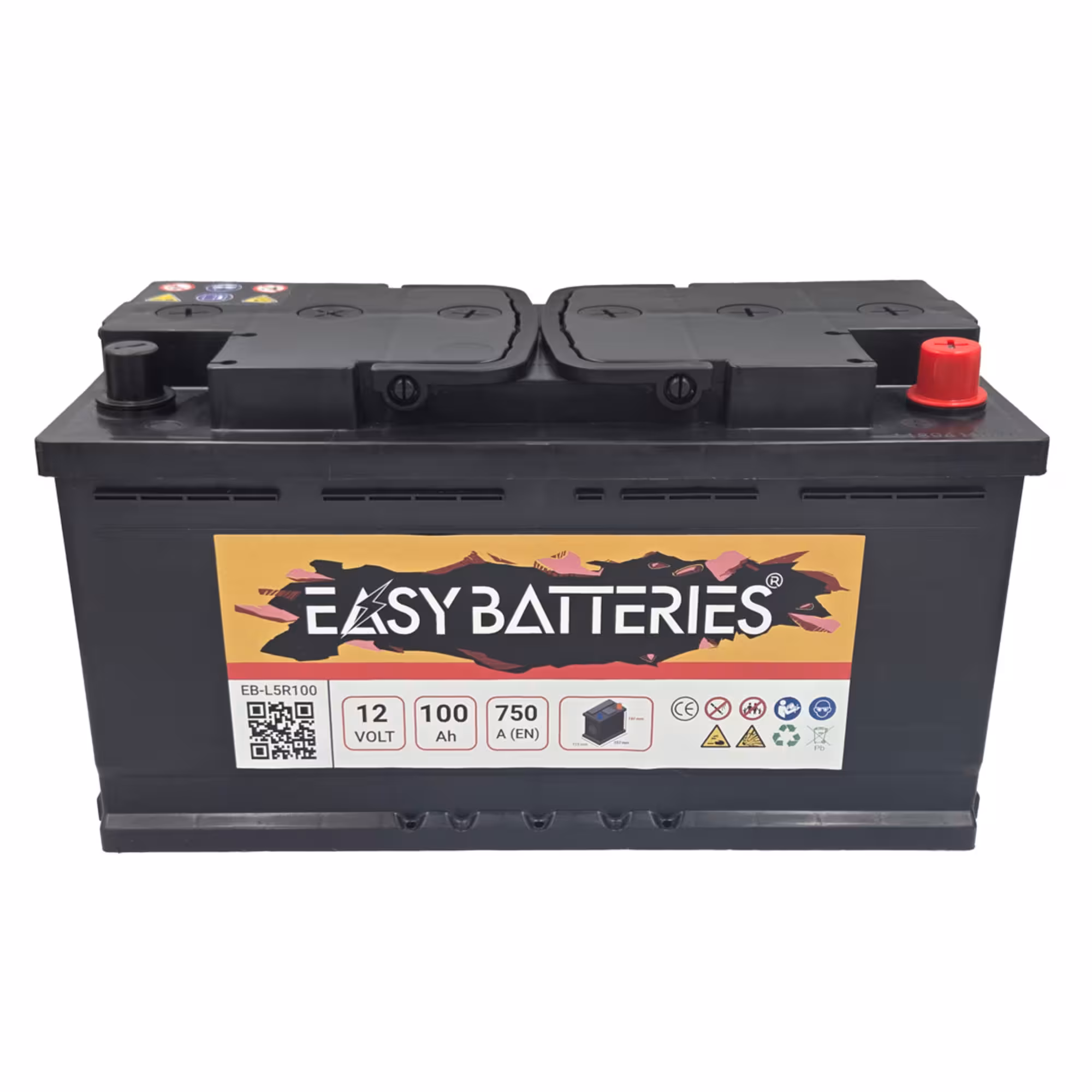 Batterie voiture 100ah easy batteries eb l5r100 1
