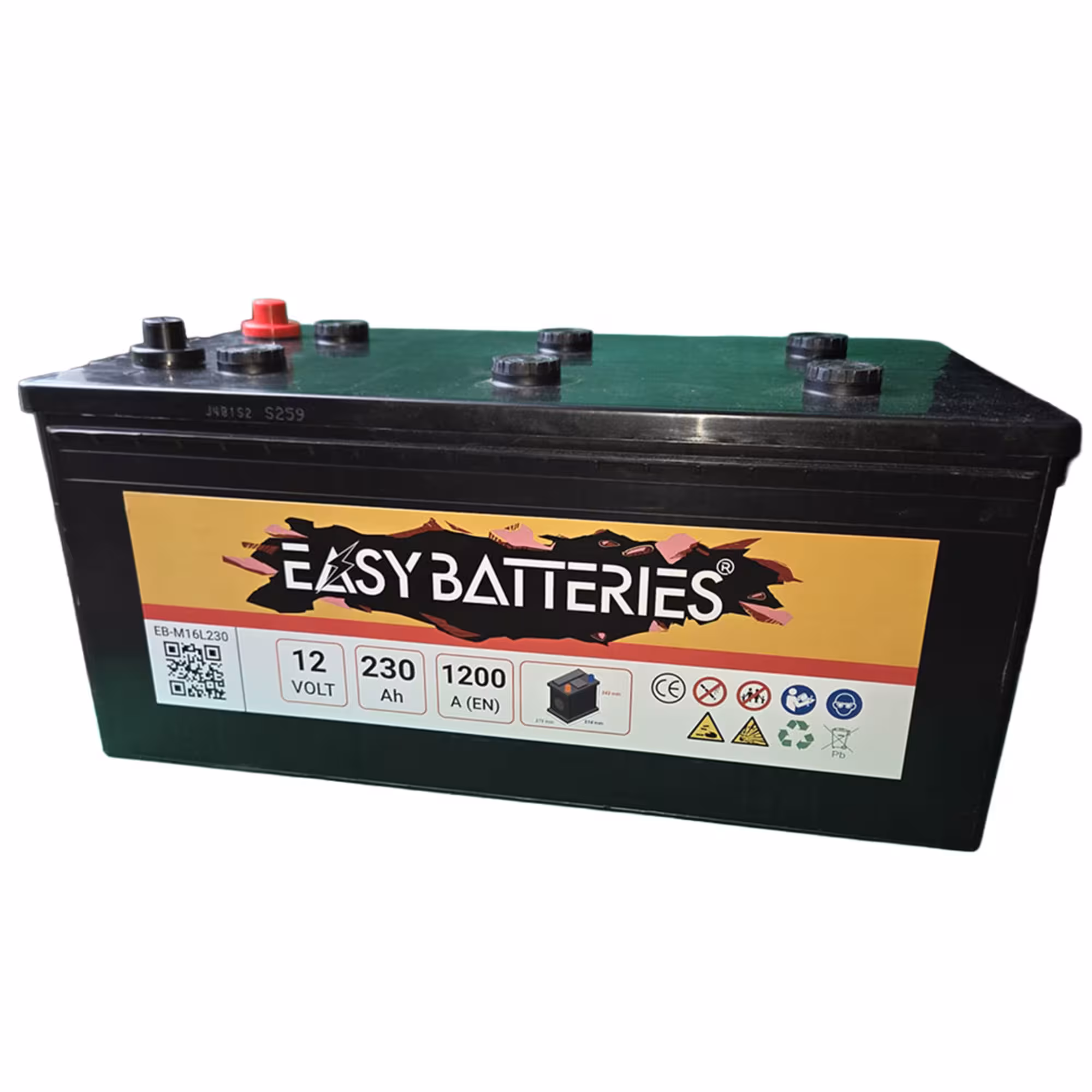 Batterie poids lourd 230ah easy batteries eb m16l230 1