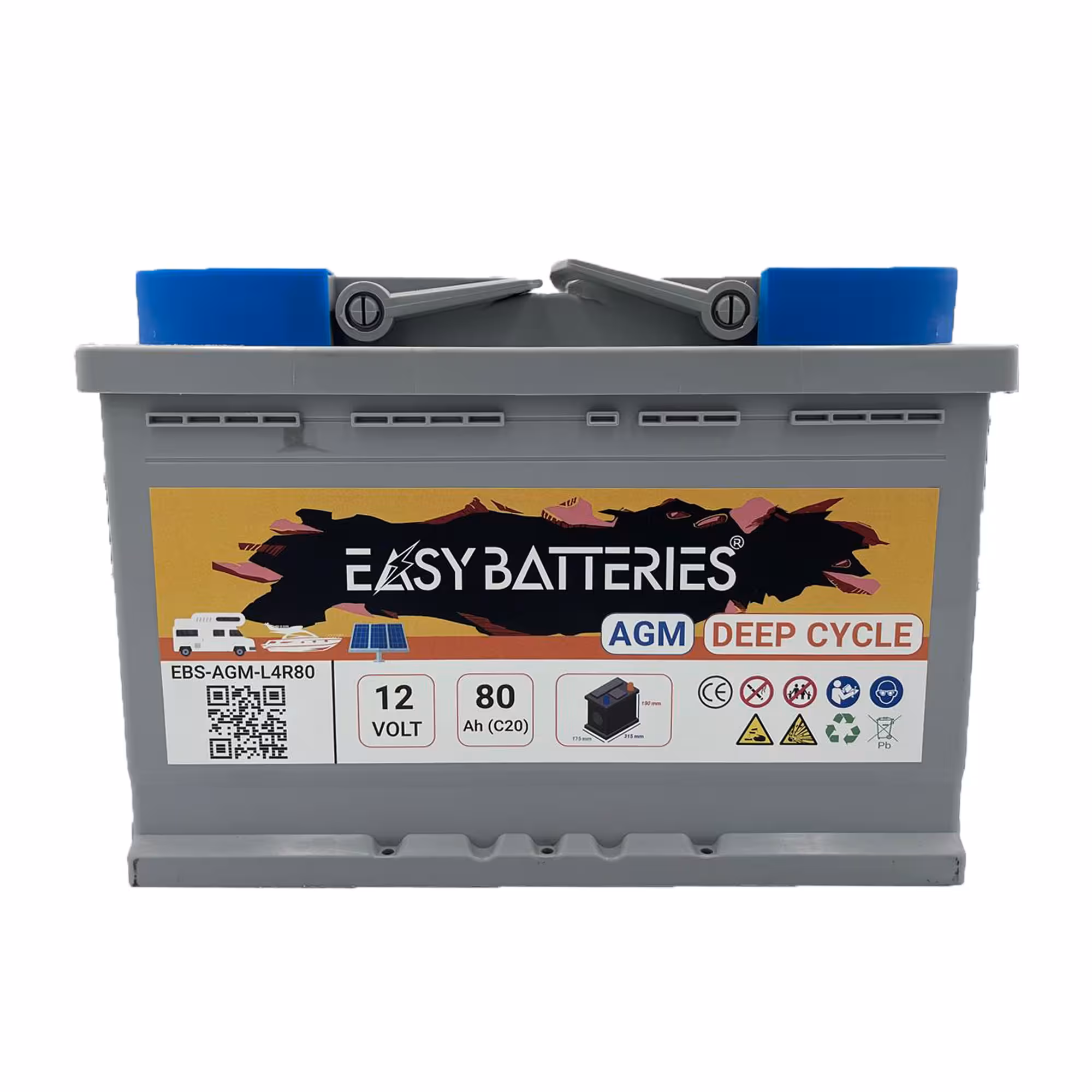 Batterie Décharge lente AGM 12V 80Ah