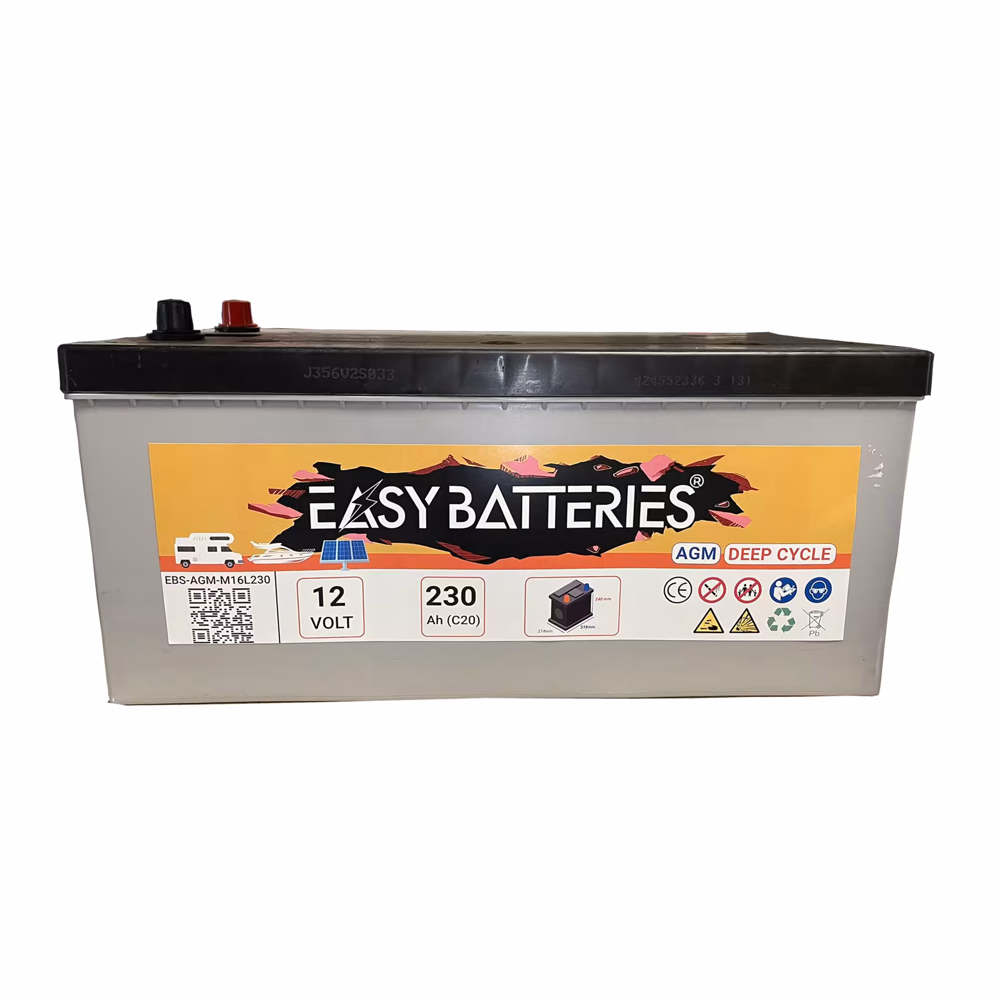 Batterie Décharge lente AGM 12V 230Ah