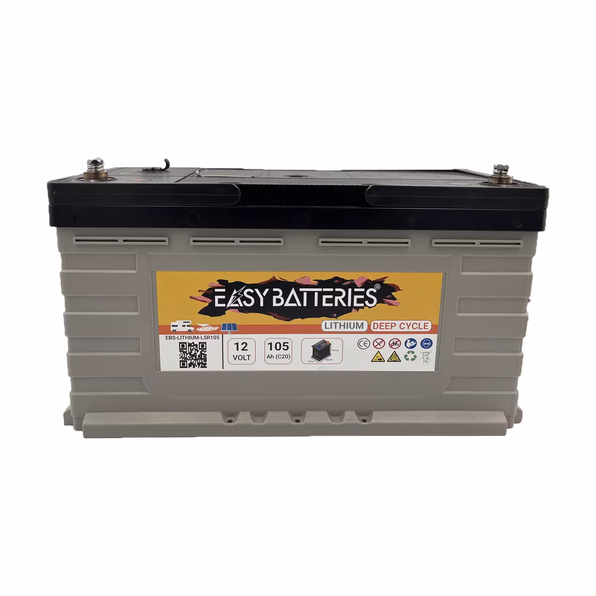 Batterie Décharge lente Lithium 12V 105Ah