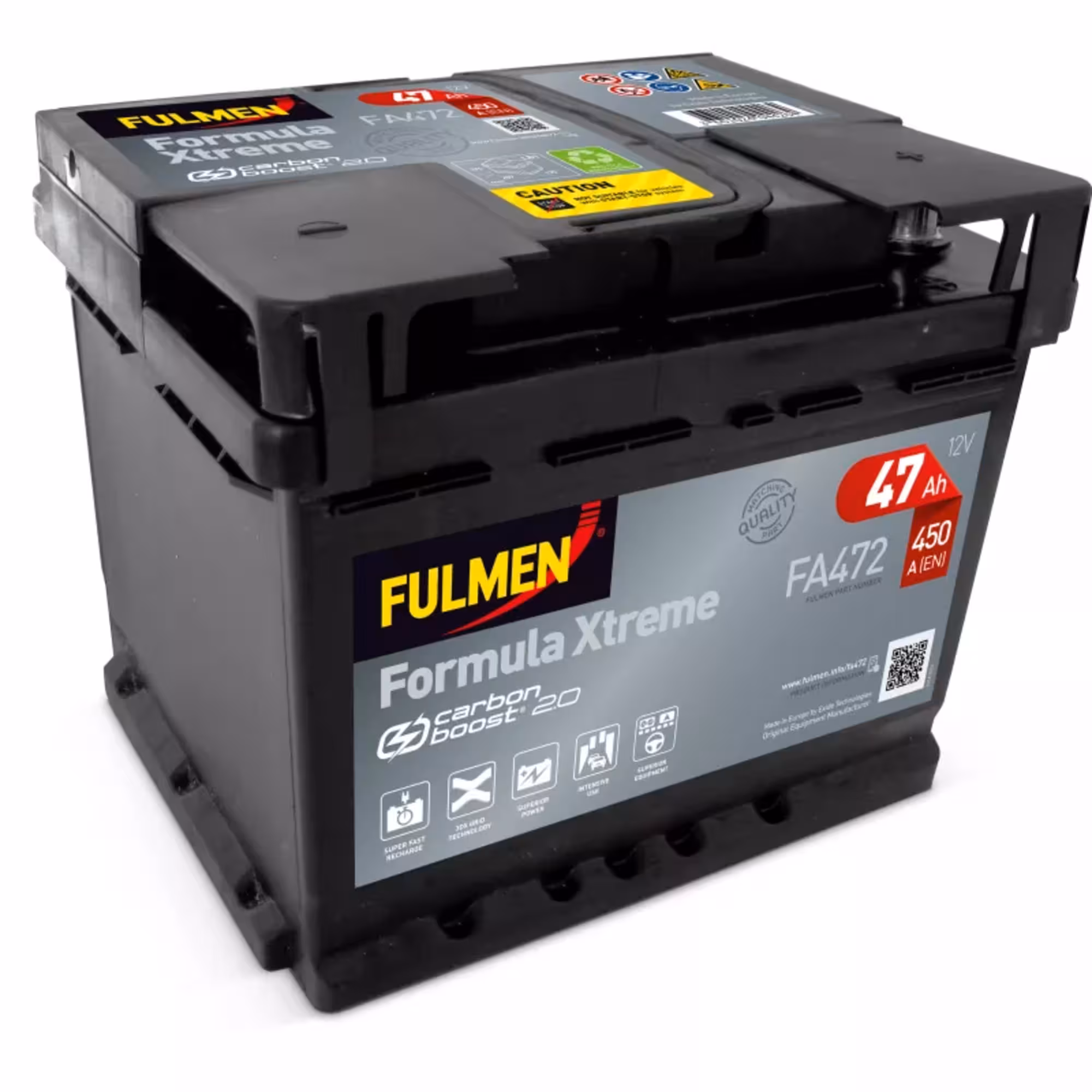Batterie fulmen formula xtreme fa472 12v 47ah 450a 1