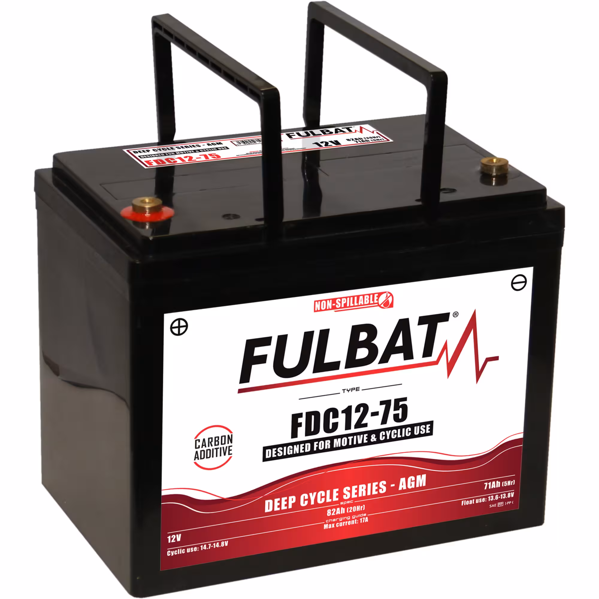 Batterie decharge lente fulbat fdc12 75l 1