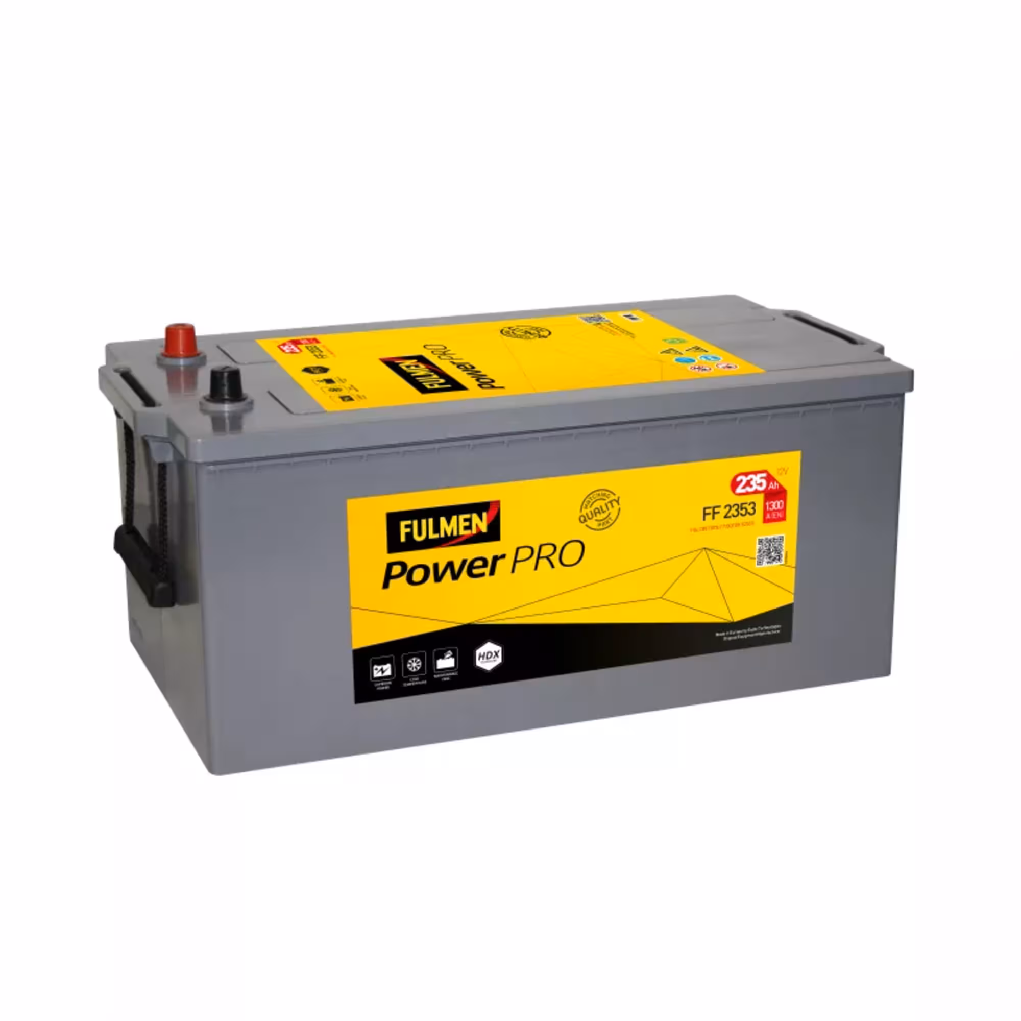 Batterie poids lourd fulmen ff2353 12v 235ah 1300a 1