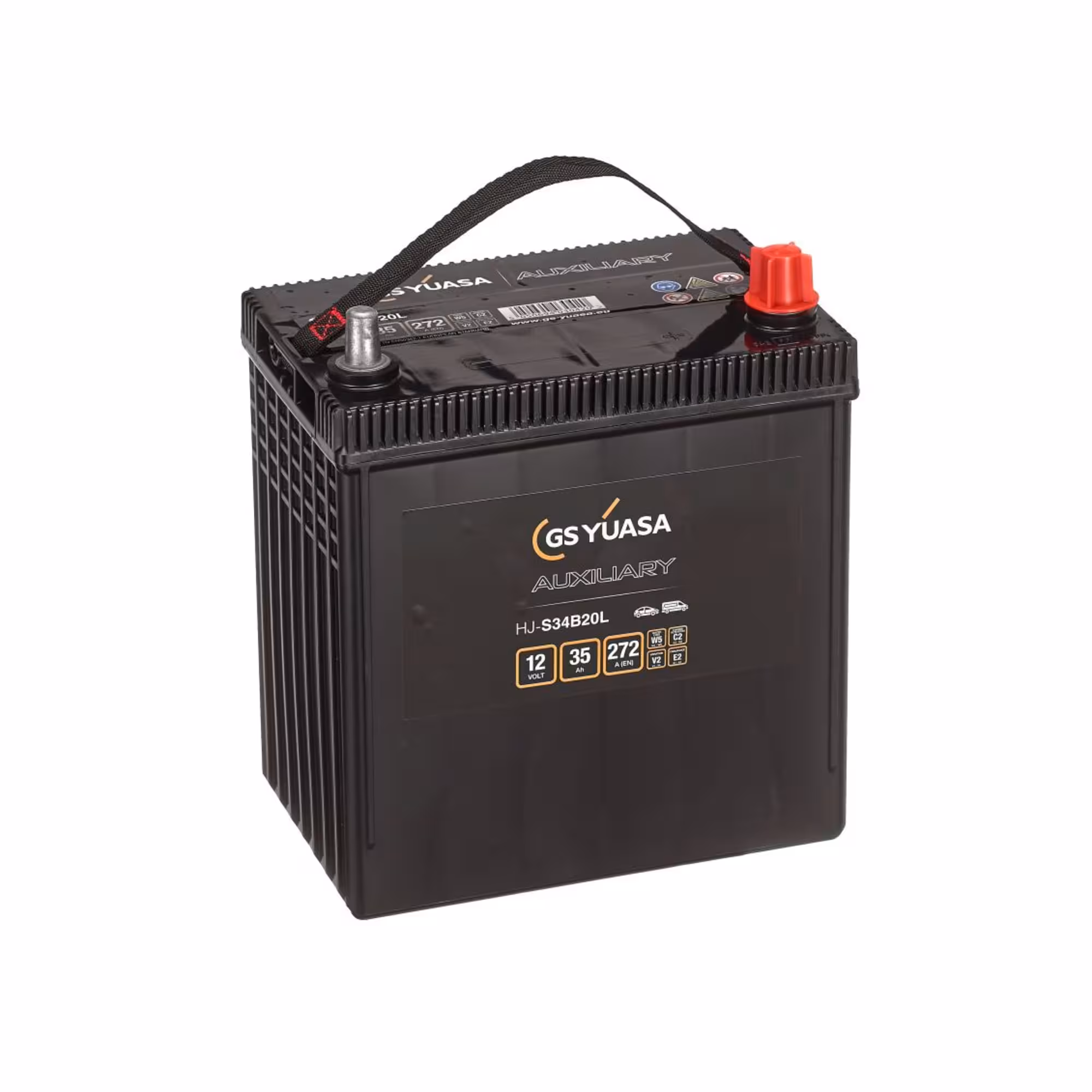 Batterie auxiliaire yuasa hj s34b20l agm 12v 35ah 272a 1