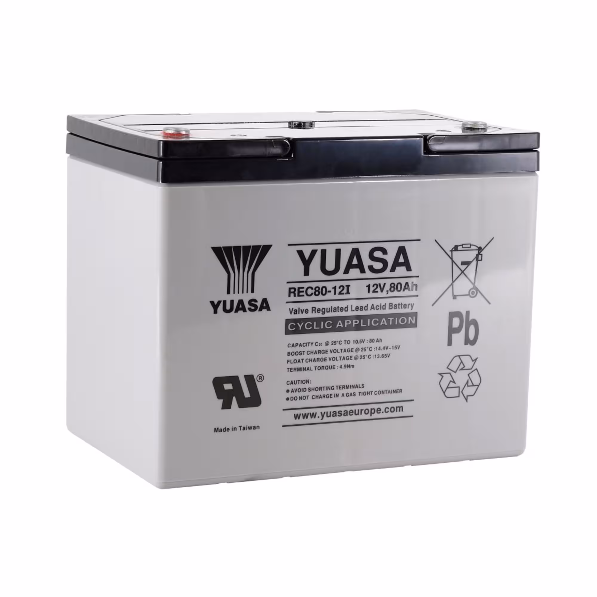 Batterie plomb etanche rec80 12i yuasa 12v 80ah 1