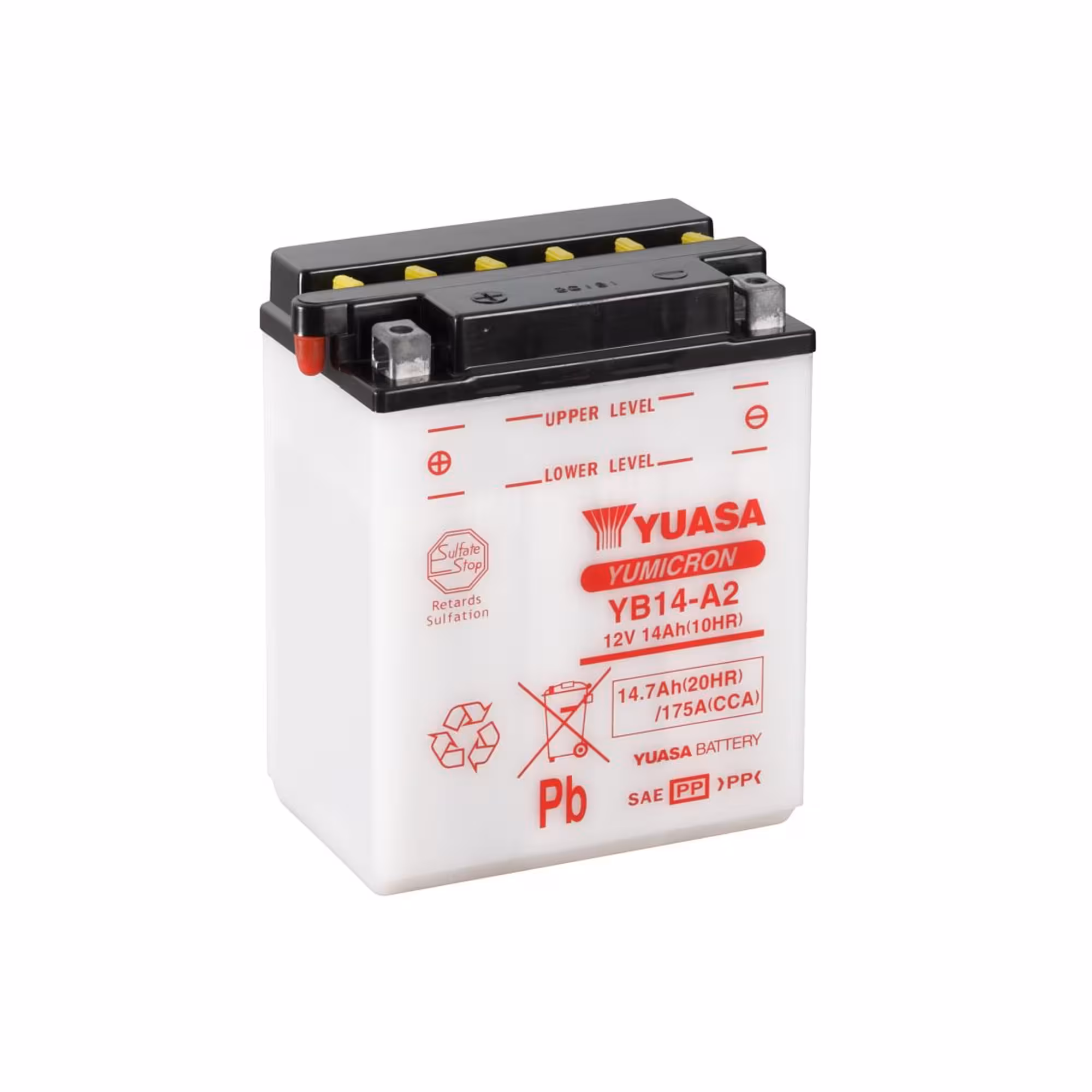 Batterie moto yuasa yb14 a2 12v 14ah 175a 1